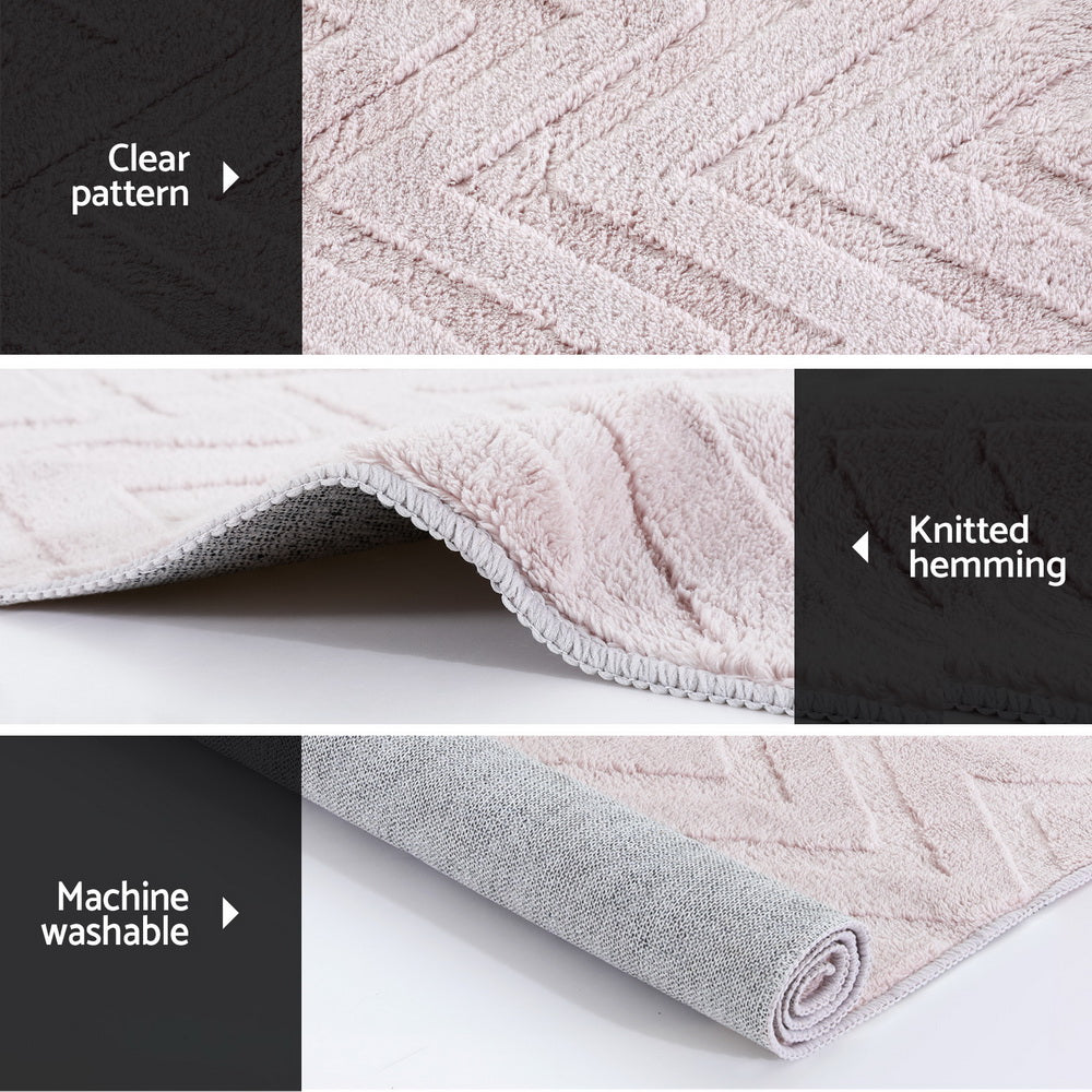 Artiss Rug 160x230cm Area Rug Washable Mat Large Carpet Microfiber Ripple