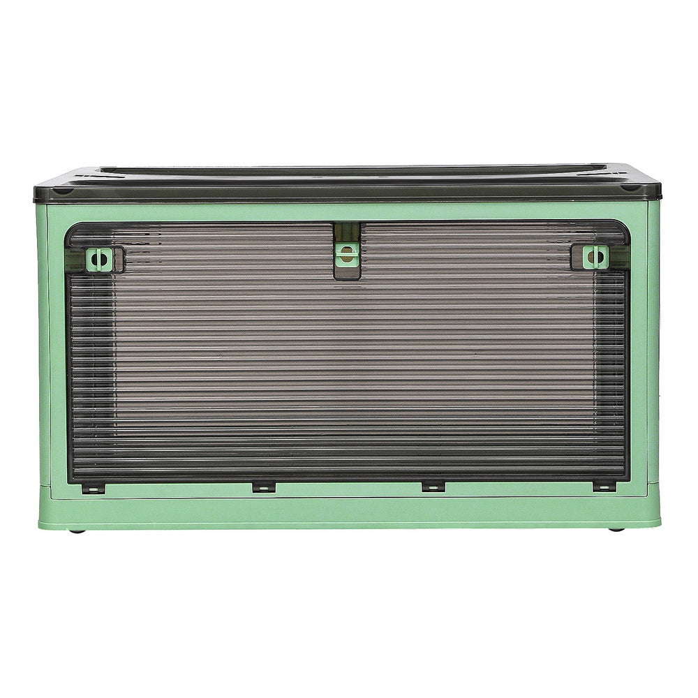 Artiss Storage Box Container Foldable Stackable 5 Sides Open Transparent 140L