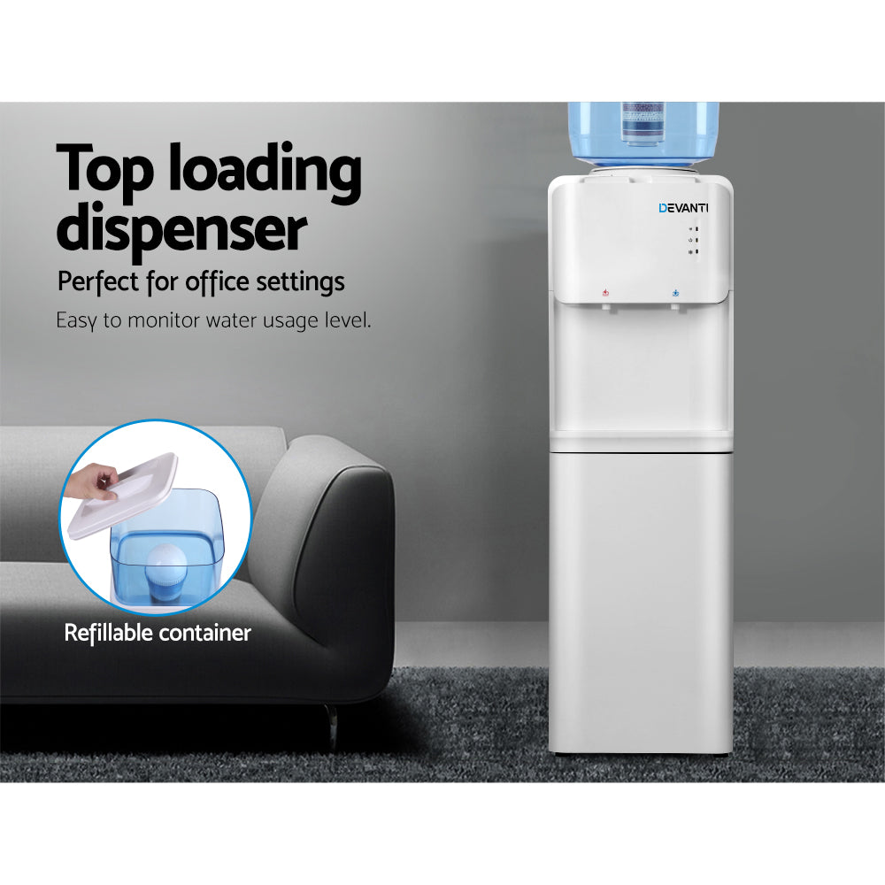 Devanti Water Cooler Dispenser Stand 22L Bottle White