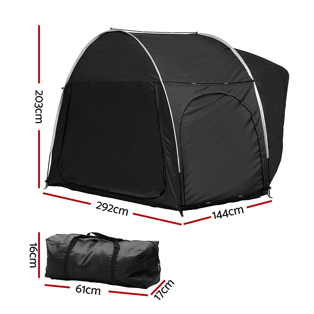 Weisshorn Camping Tent Car SUV Rear Hatchback Tents Canopy Portable Outdoor Family Black