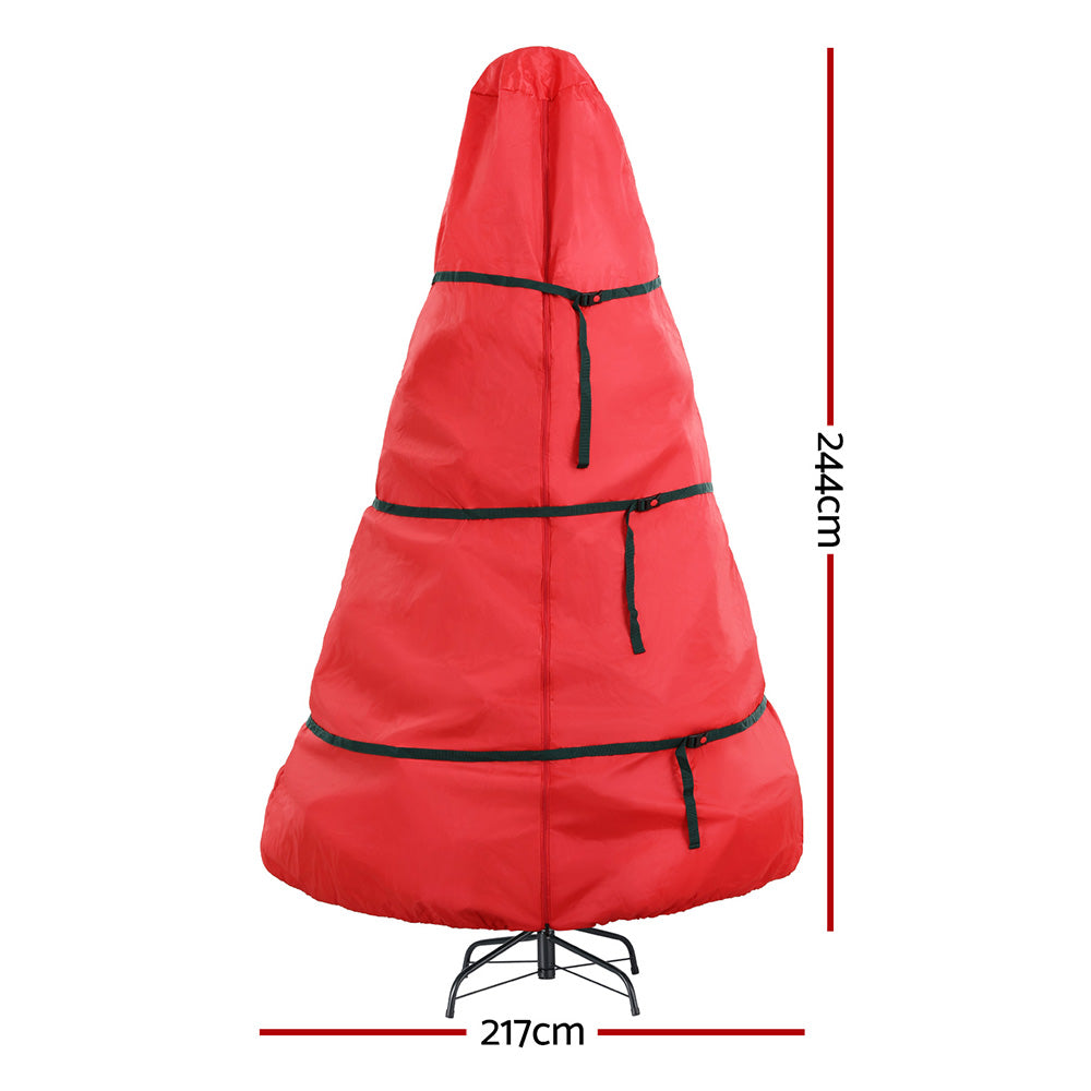Jingle Jollys Christmas Tree Storage Bag Fits Up to 8ft Tree Xmas Bag Zipper Red